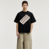 Domino T-Shirt with oversized domino graphic print in black